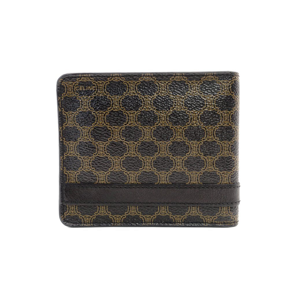 CELINE Macadam Bifold Wallet Brown × Black Wallet Men's Women's 7-10-152