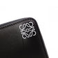 LOEWE Anagram Coin Purse, Leather, Black, White Logo, Silver Hardware