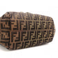 FENDI Zucca Shoulder Bag, Canvas and Leather, Brown Tote Bag