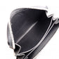LOEWE Anagram Coin Purse, Leather, Black, White Logo, Silver Hardware