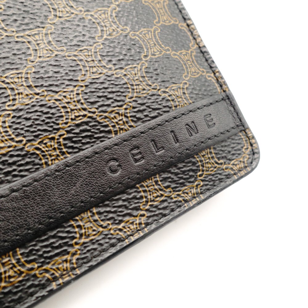 CELINE Macadam Bifold Wallet Brown × Black Wallet Men's Women's 7-10-152