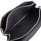 LOEWE Anagram Coin Purse, Leather, Black, White Logo, Silver Hardware