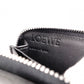 LOEWE Anagram Coin Purse, Leather, Black, White Logo, Silver Hardware