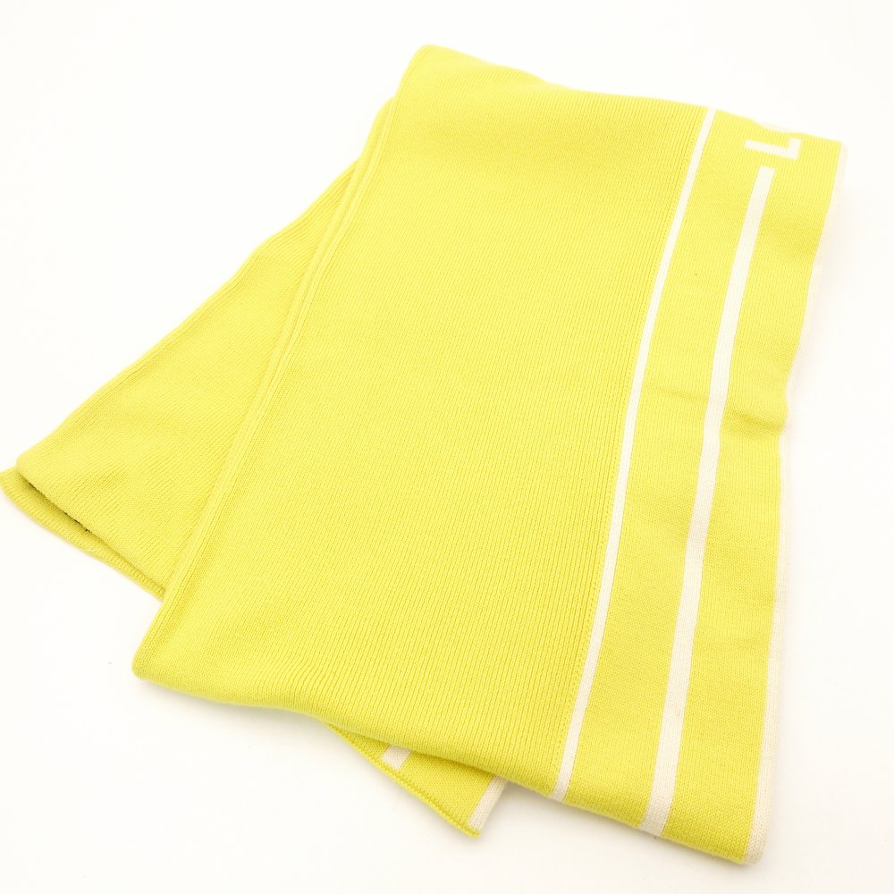 LOUIS VUITTON Cup Towel Yellow Scarf Cotton Cashmere Oversized With Box 7-10-732