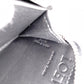 LOEWE Anagram Coin Purse, Leather, Black, White Logo, Silver Hardware