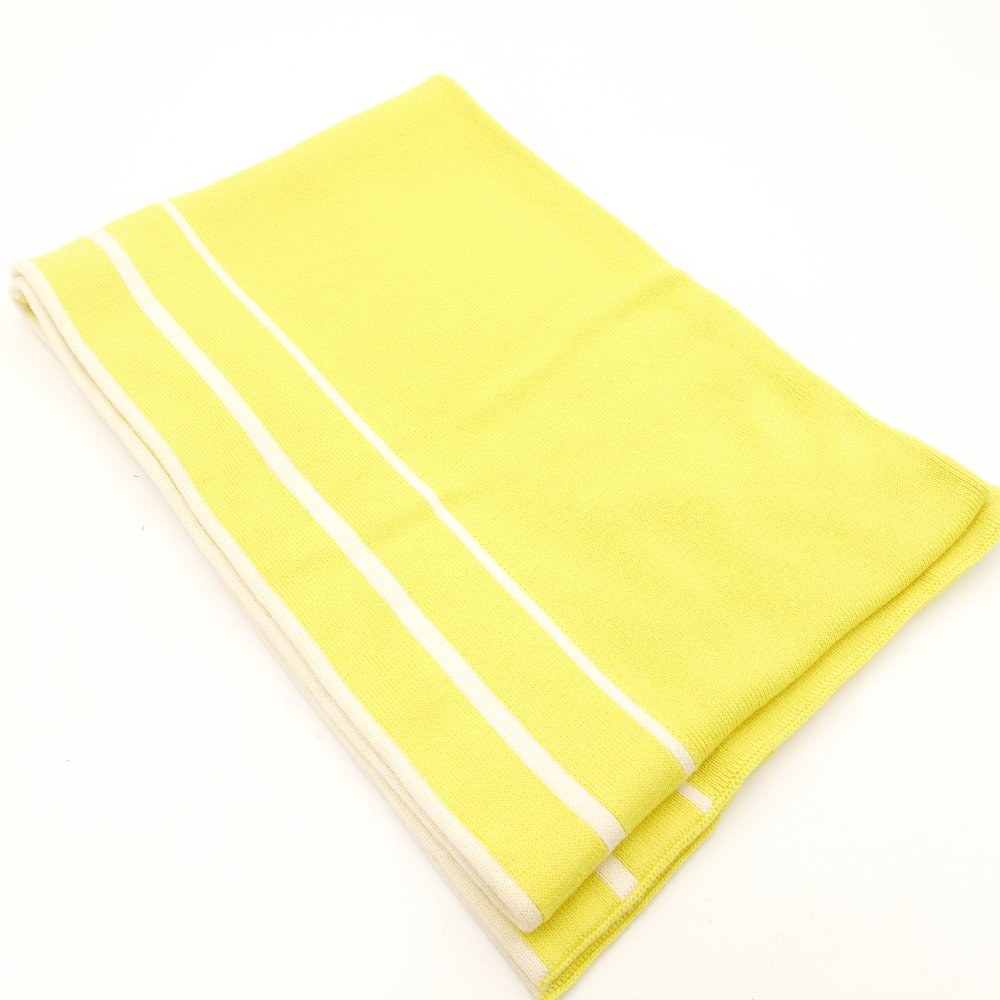 LOUIS VUITTON Cup Towel Yellow Scarf Cotton Cashmere Oversized With Box 7-10-732