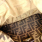FENDI Zucca Shoulder Bag, Canvas and Leather, Brown Tote Bag