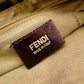 FENDI Zucca Shoulder Bag, Canvas and Leather, Brown Tote Bag