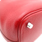 HERMES Picotin Lock Handbag, Leather, Red, Silver Hardware, T-Stamp