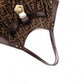 FENDI Zucca Shoulder Bag, Canvas and Leather, Brown Tote Bag