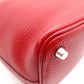 HERMES Picotin Lock Handbag, Leather, Red, Silver Hardware, T-Stamp