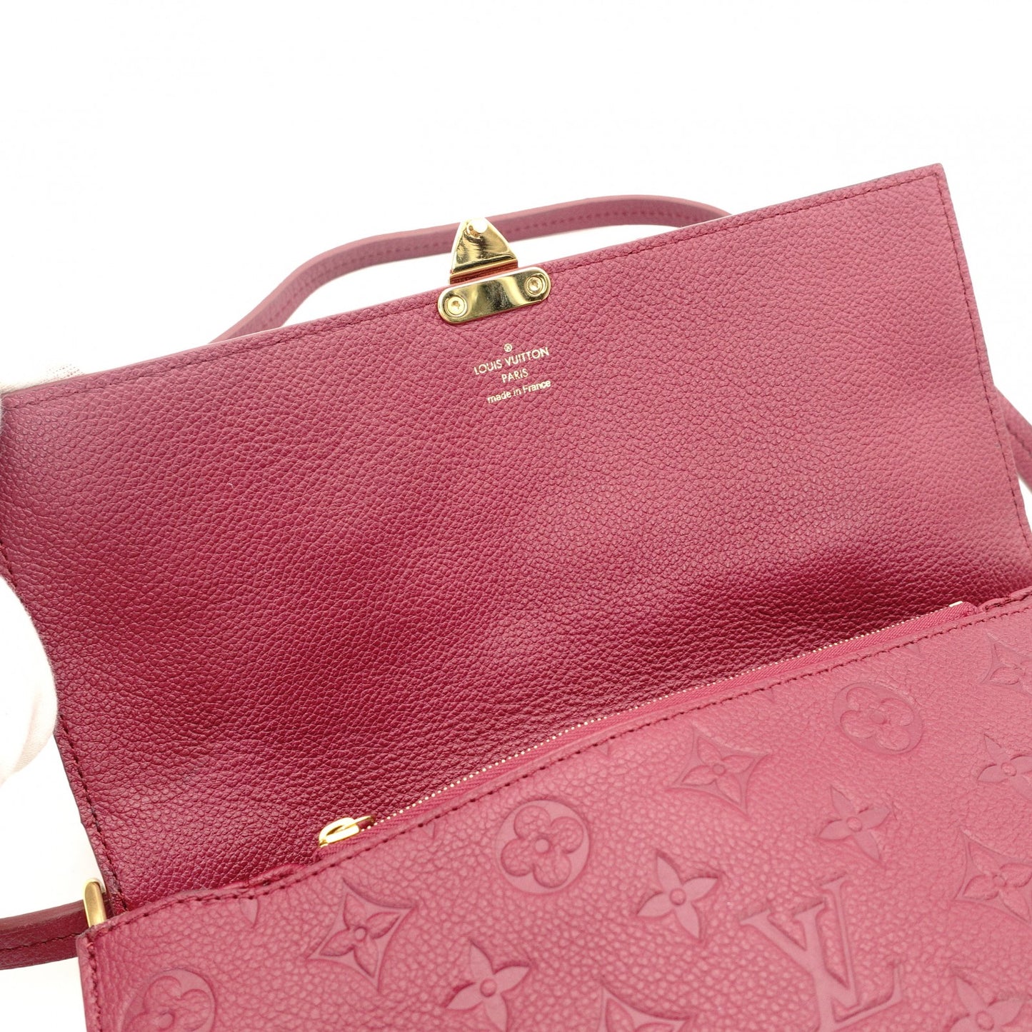 Louis Vuitton Fascinante Monogram Implant Shoulder Bag Orolle Leather Logo Gold Hardware Crossbody 7-10-535