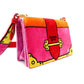 PRADA Kaibe Velvet Shoulder Bag Pink Multicolor Crossbody Velour Logo 7-10-964