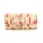FENDI Wallet Chain, Leather, Beige, Shoulder Bag, PVC, FF Logo