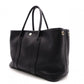 HERMES Garden Party TPM Tote Bag, Leather, Black, Silver Hardware, □K Stamped
