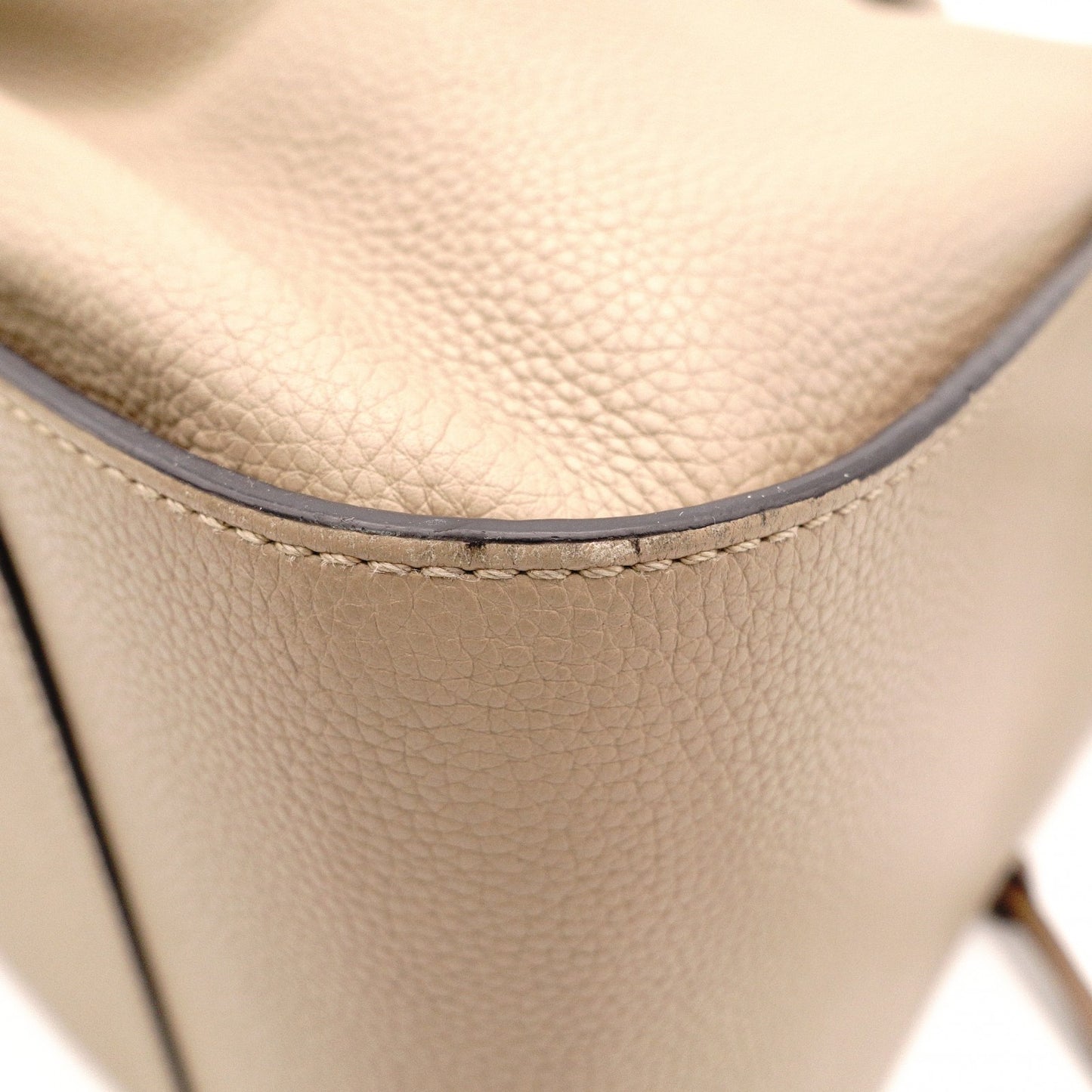 LOEWE Hammock Small Handbag, Leather, Beige, 2-Way Crossbody