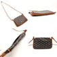 GOYARD Plume Shoulder Bag PVC Leather Brown × Black Crossbody 7-8-596