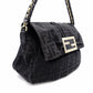 FENDI Zucca Shoulder Bag Canvas Black
