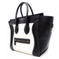 CELINE Luggage Mini Shopper Handbag, Leather, White, Tote Bag