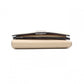 LOEWE Anagram Compact Wallet, Tri-fold, Leather, Beige, Women's