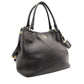 PRADA Vittorino Dino Tote Bag Black Leather Black Gold Hardware 2-Way Shoulder 7-10-327