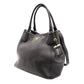 PRADA Vittorino Dino Tote Bag Black Leather Black Gold Hardware 2-Way Shoulder 7-10-327