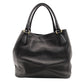PRADA Vittorino Dino Tote Bag Black Leather Black Gold Hardware 2-Way Shoulder 7-10-327