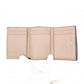 LOEWE Anagram Compact Wallet, Tri-fold, Leather, Beige, Women's