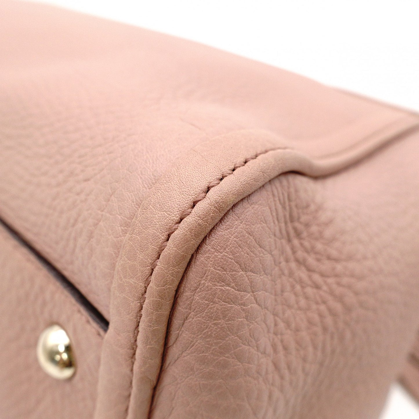 GUCCI Soho Shoulder Bag, Leather, Pink Beige, Fringe, GG Logo