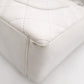 CHANEL Caviar Skin PST Chain Shoulder Bag, Leather, White, Silver Hardware