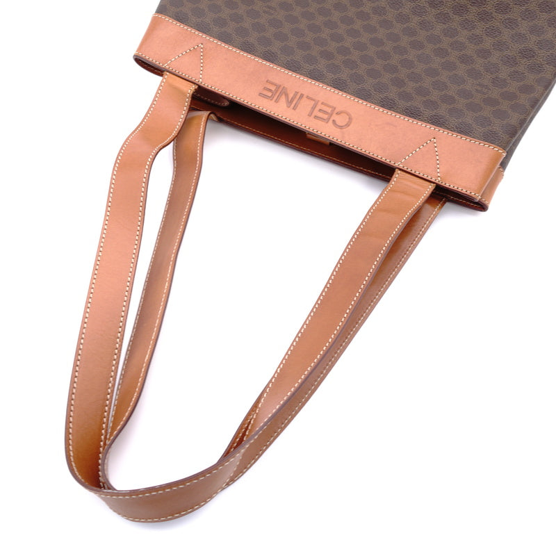CELINE Macadam Tote Vintage Shoulder Bag Brown