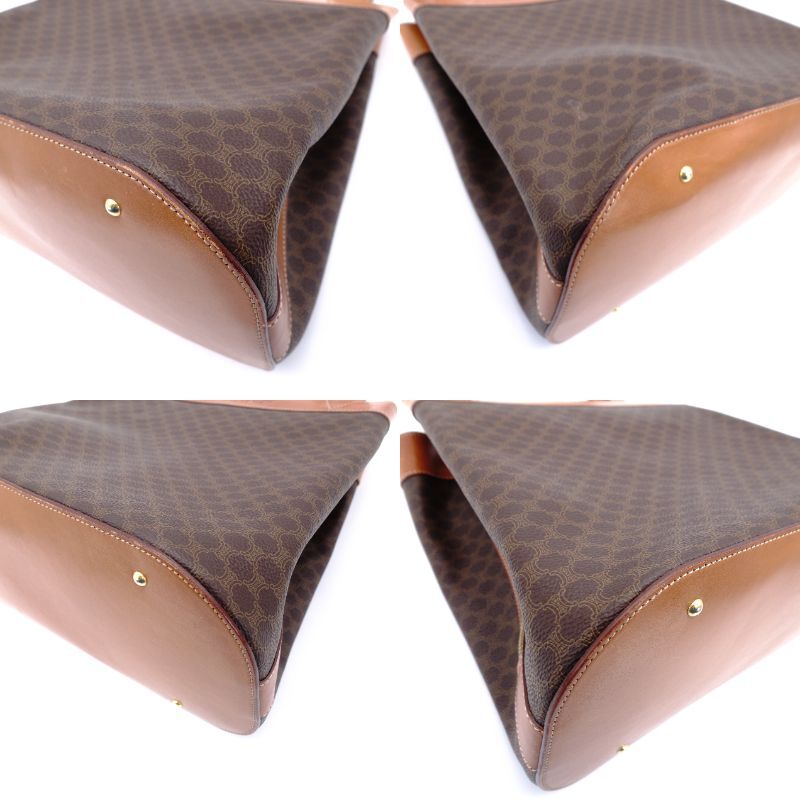CELINE Macadam Tote Vintage Shoulder Bag Brown