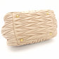 MIU MIU Matelassé Handbag Pink Beige 2-Way Gold Hardware Leather Crossbody 7-10-966