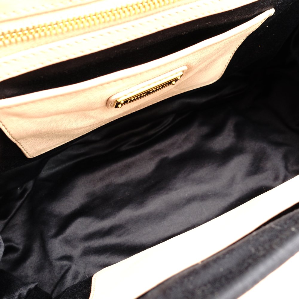 MIU MIU Matelassé Handbag Pink Beige 2-Way Gold Hardware Leather Crossbody 7-10-966