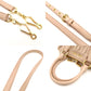 MIU MIU Matelassé Handbag Pink Beige 2-Way Gold Hardware Leather Crossbody 7-10-966