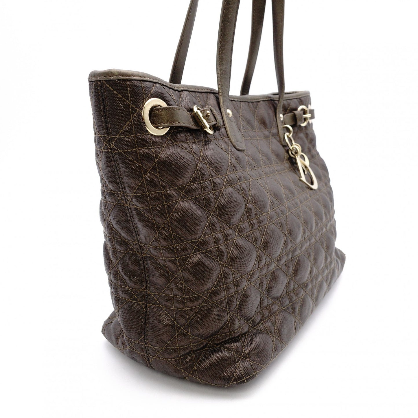 Christian Dior Panarea Tote Bag Leather Brown