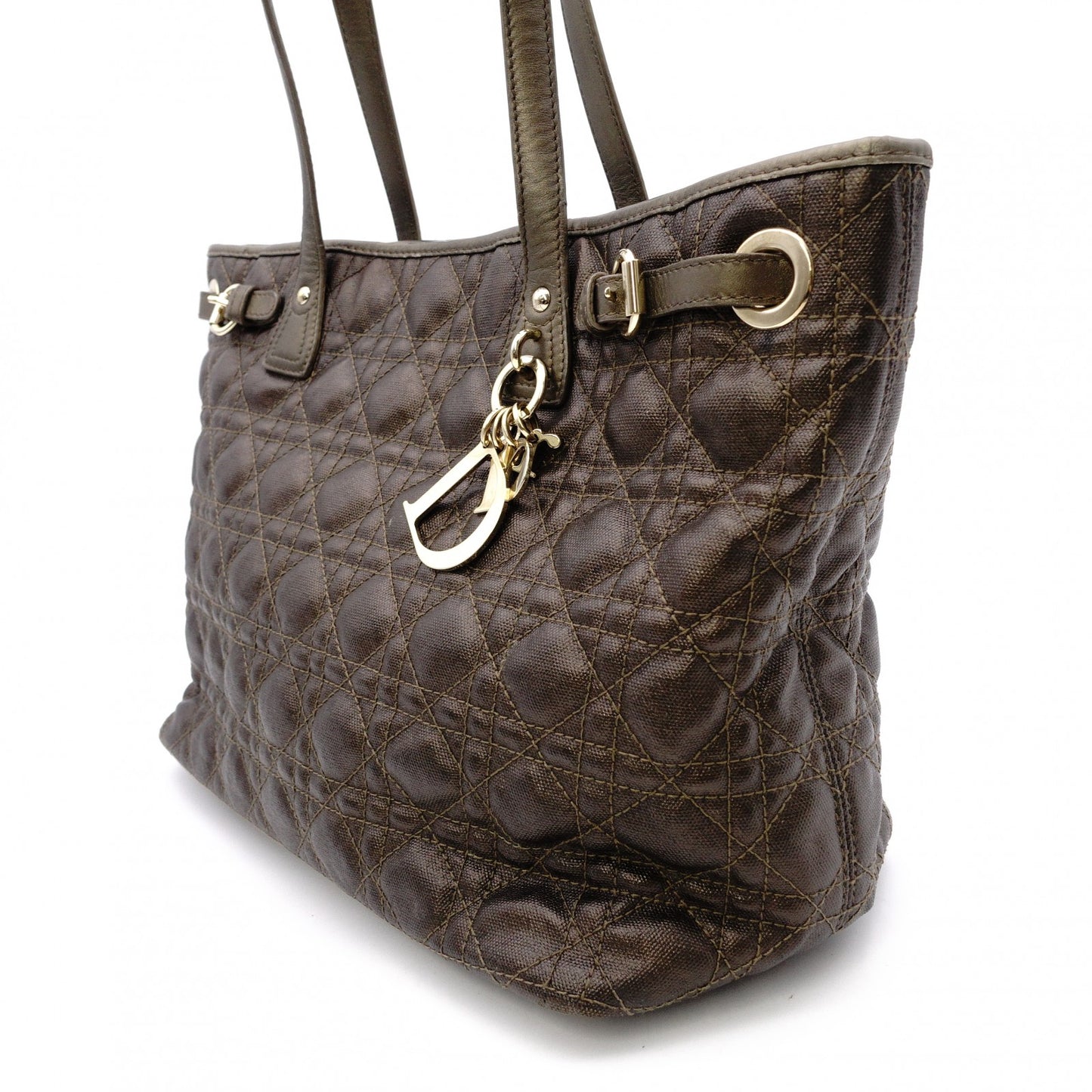 Christian Dior Panarea Tote Bag Leather Brown