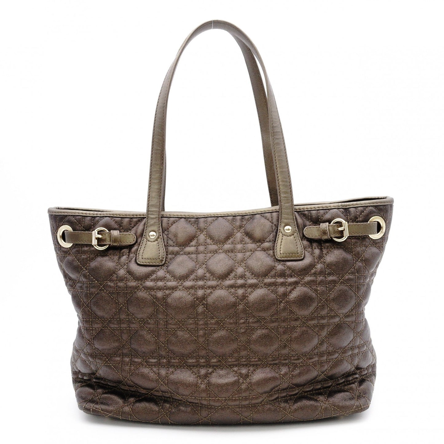 Christian Dior Panarea Tote Bag Leather Brown