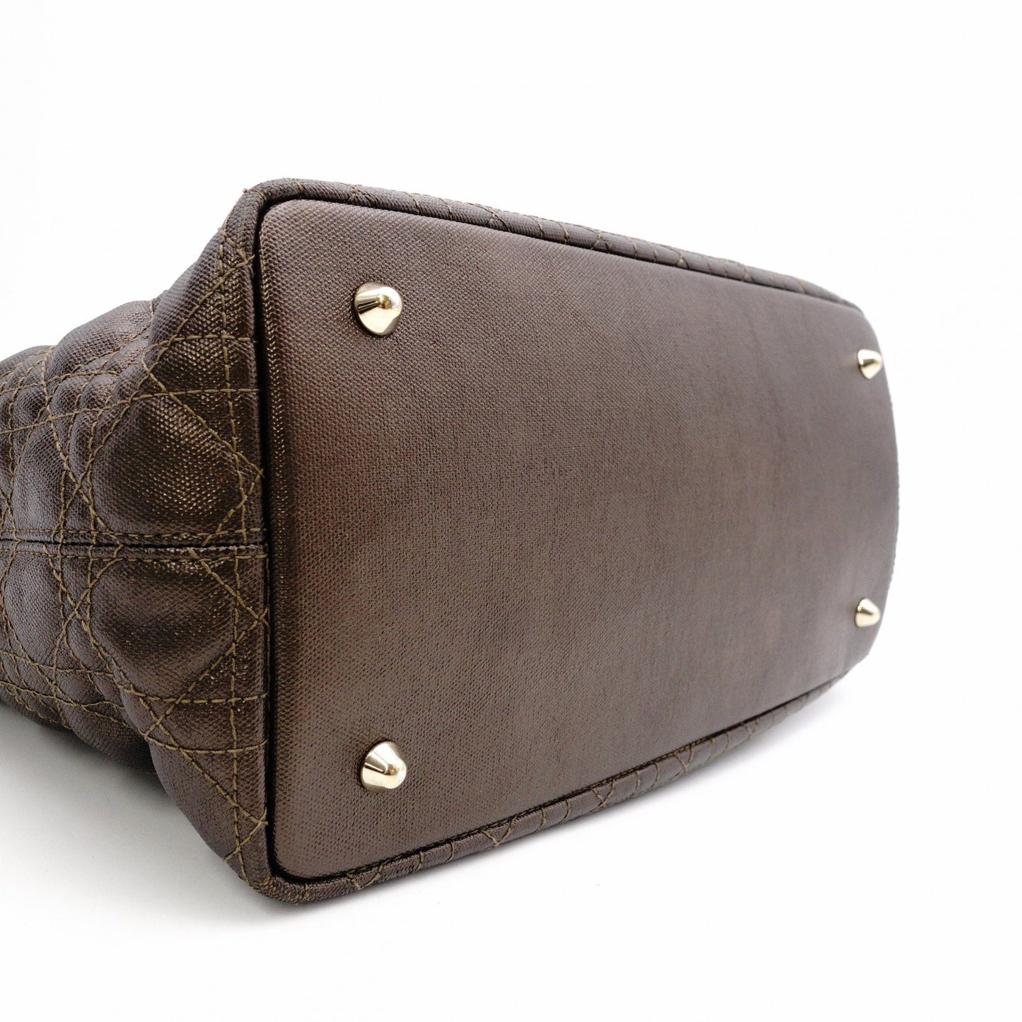 Christian Dior Panarea Tote Bag Leather Brown
