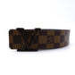 LOUIS VUITTON Damier Belt Men's Size 95