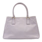 PRADA Galleria Handbag Double Zip Satchel Medium Saffiano Leather Purple Triangle Logo Gold Hardware 7-10-965
