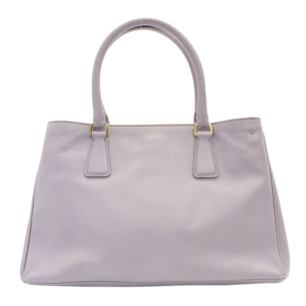 PRADA Galleria Handbag Double Zip Satchel Medium Saffiano Leather Purple Triangle Logo Gold Hardware 7-10-965