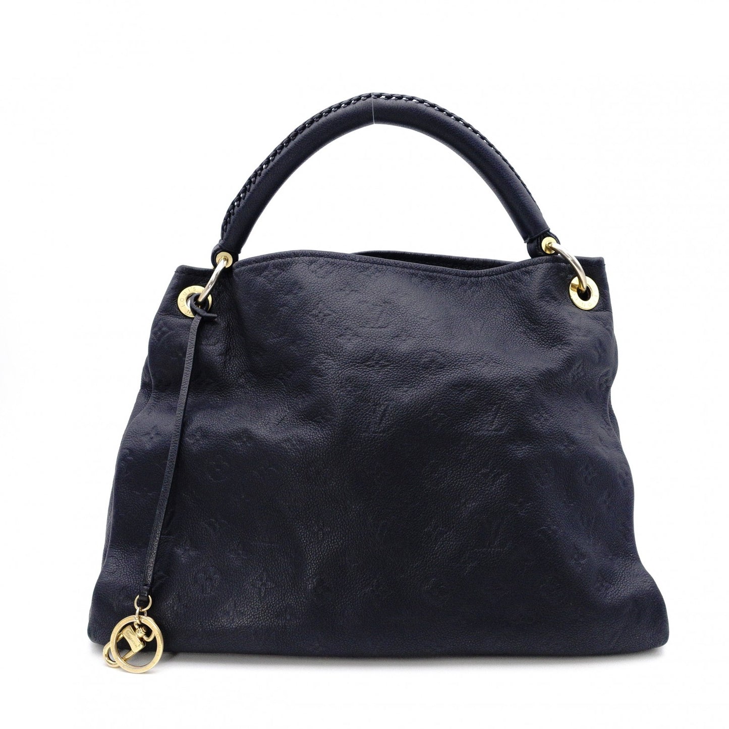 LOUIS VUITTON Artsy MM Monogram Empreinte Shoulder Bag, Leather, Navy
