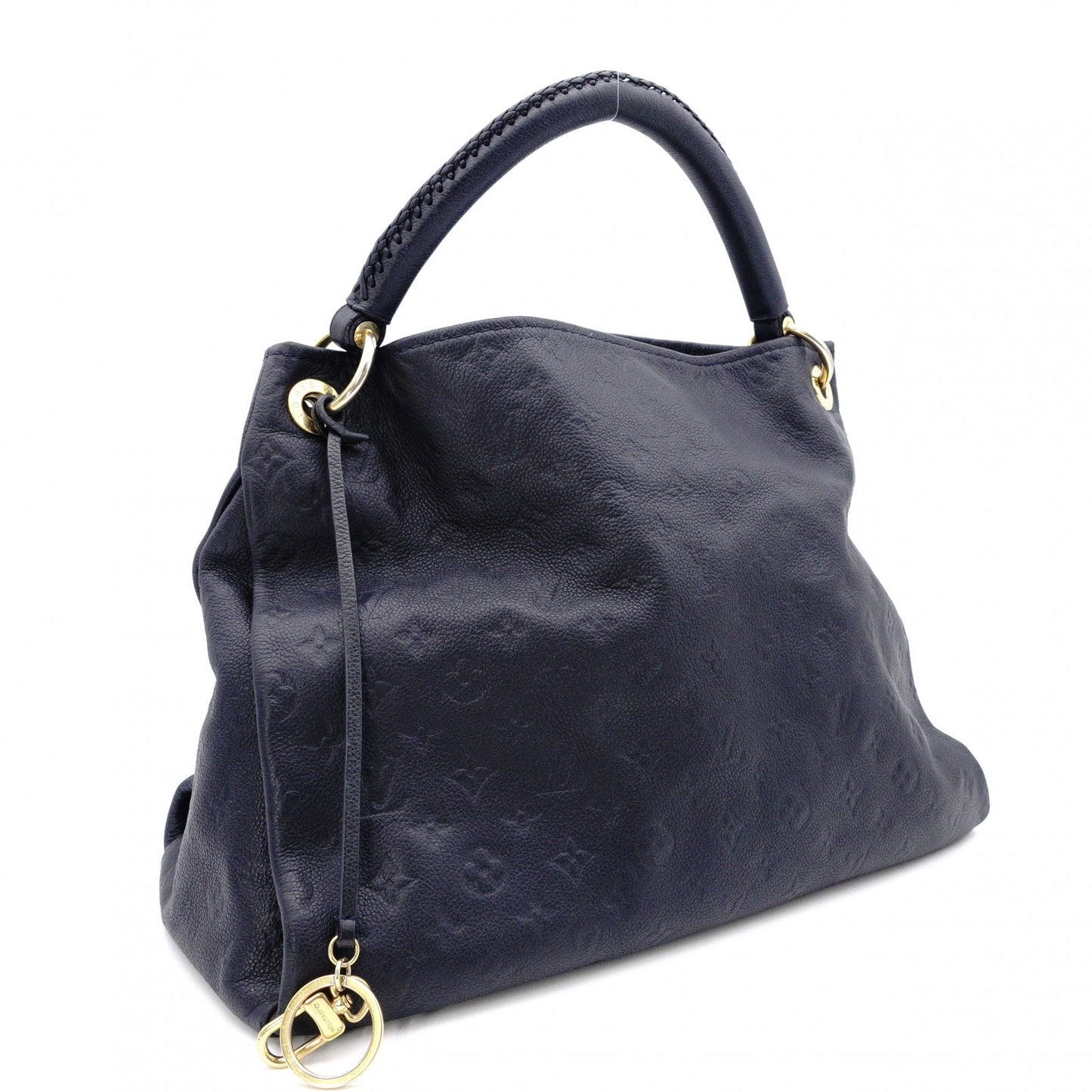 LOUIS VUITTON Artsy MM Monogram Empreinte Shoulder Bag, Leather, Navy