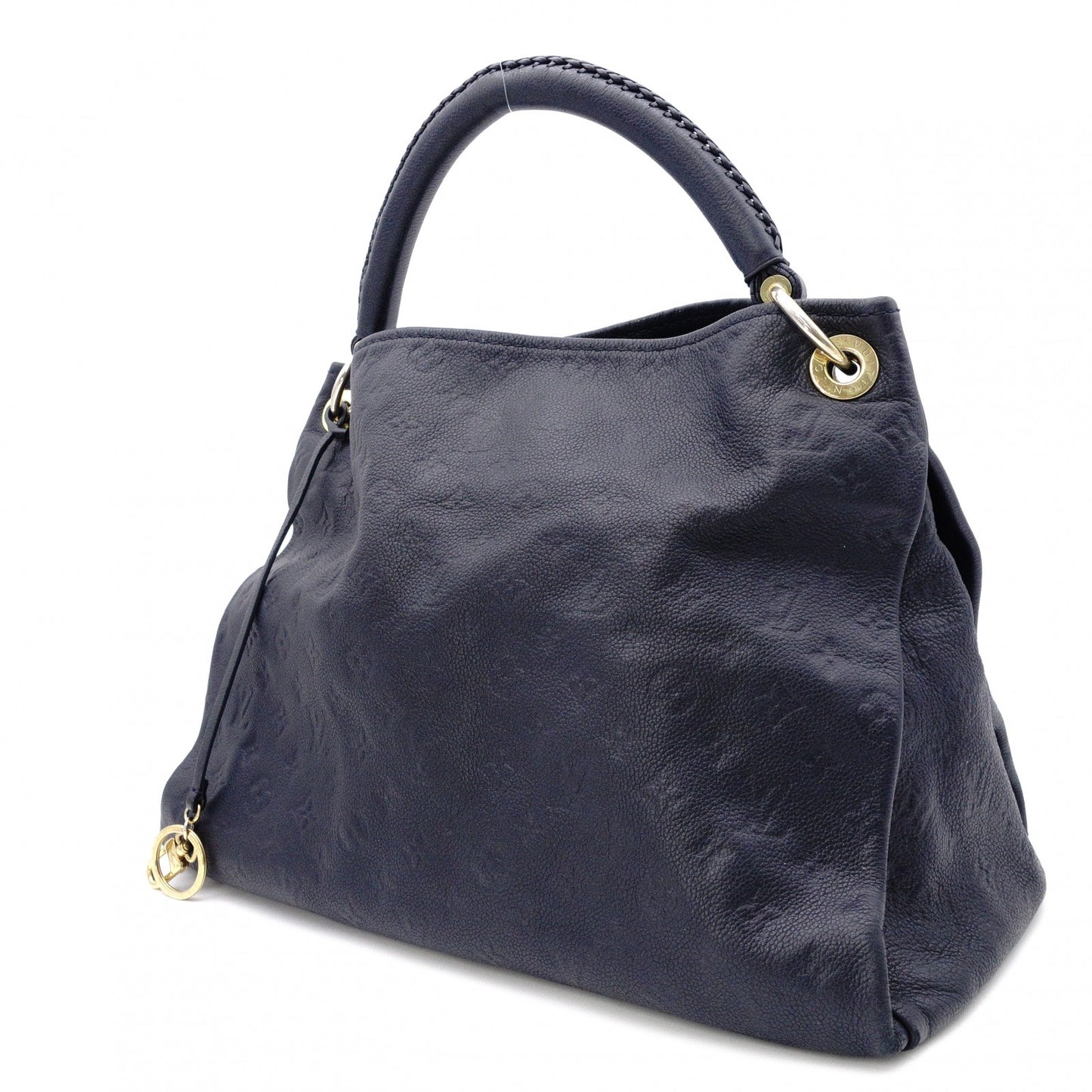 LOUIS VUITTON Artsy MM Monogram Empreinte Shoulder Bag, Leather, Navy