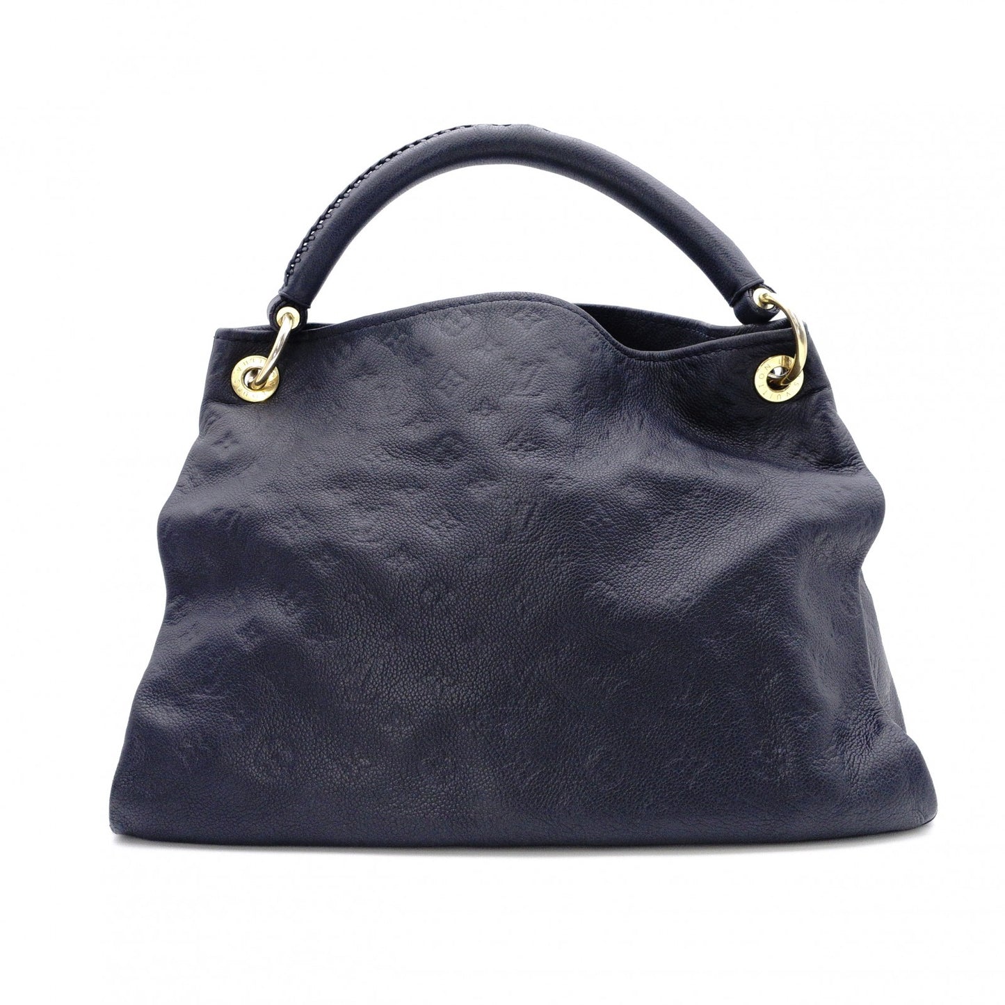 LOUIS VUITTON Artsy MM Monogram Empreinte Shoulder Bag, Leather, Navy