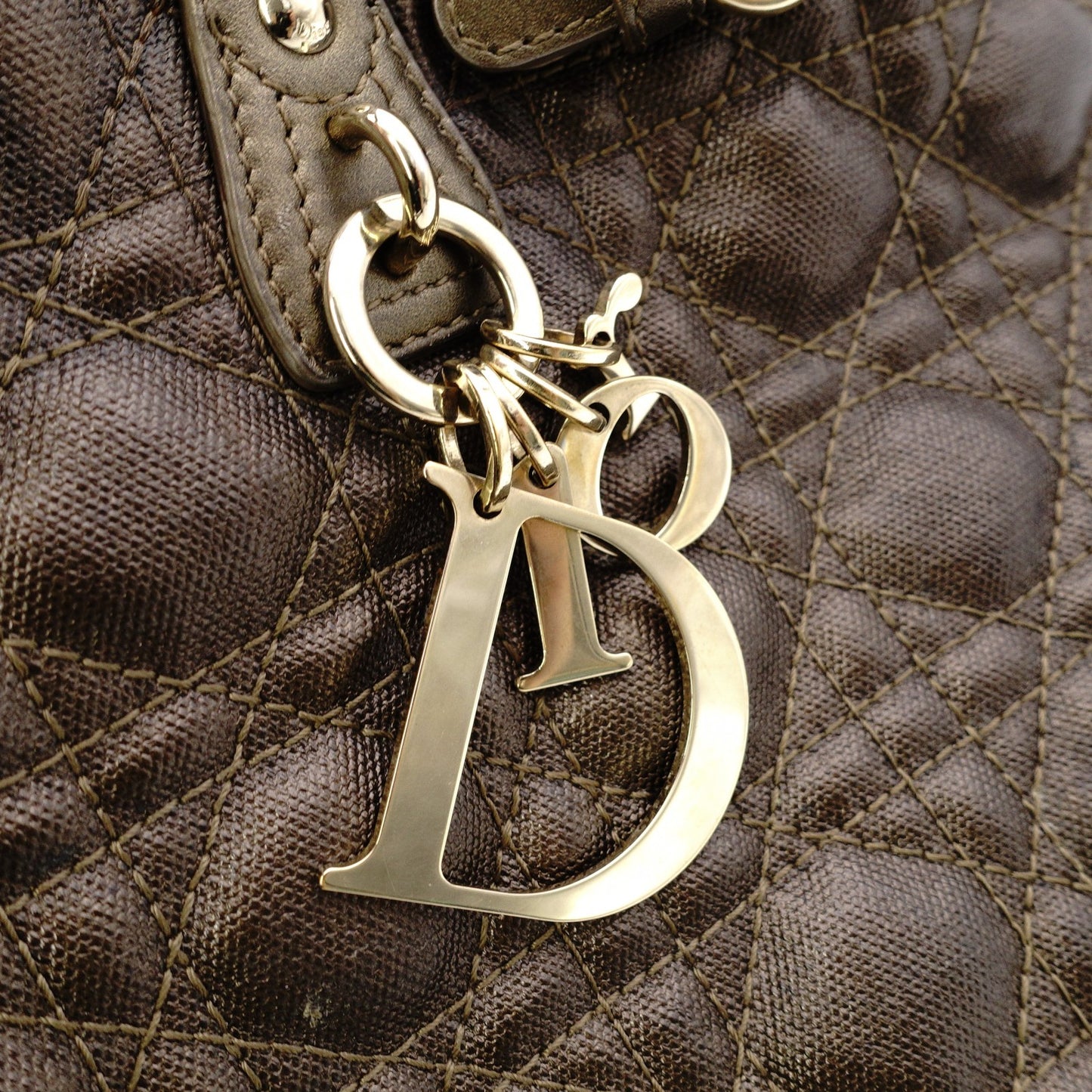 Christian Dior Panarea Tote Bag Leather Brown