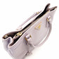 PRADA Galleria Handbag Double Zip Satchel Medium Saffiano Leather Purple Triangle Logo Gold Hardware 7-10-965