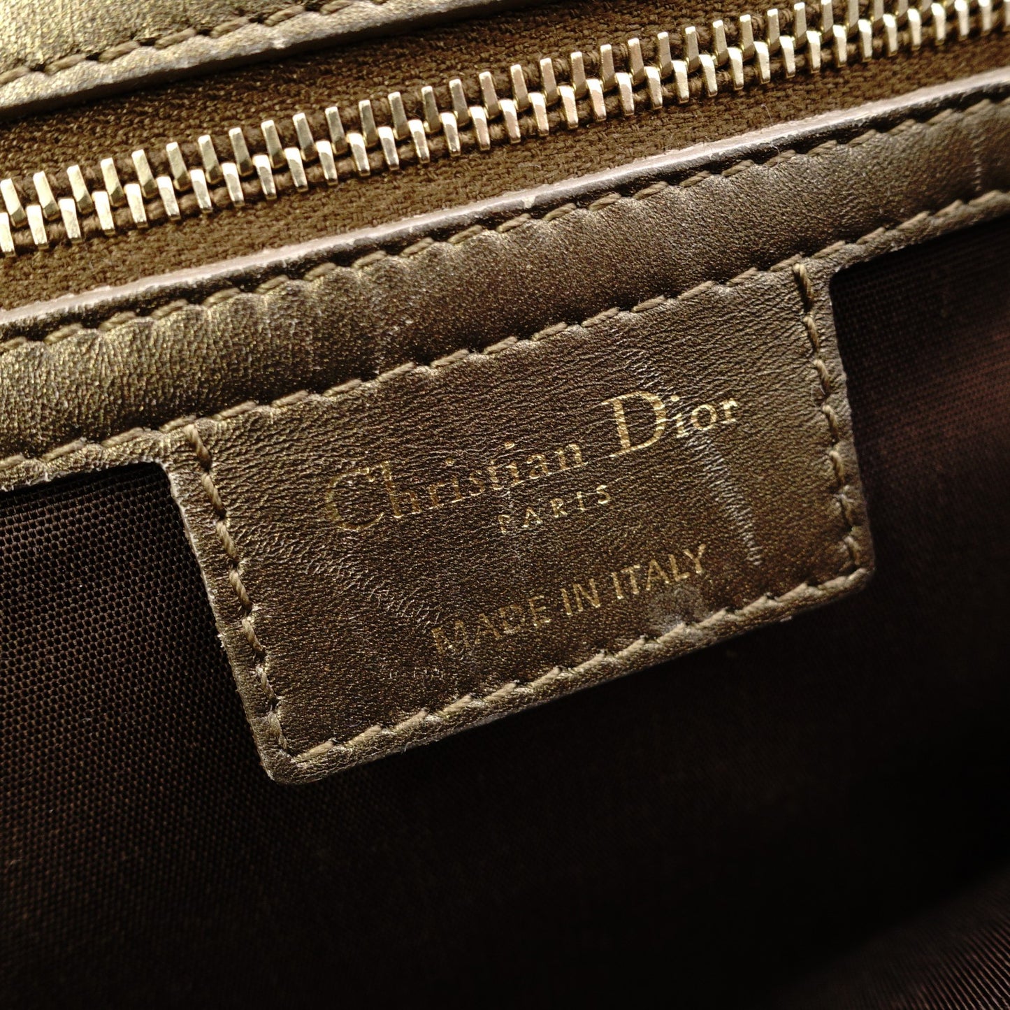 Christian Dior Panarea Tote Bag Leather Brown