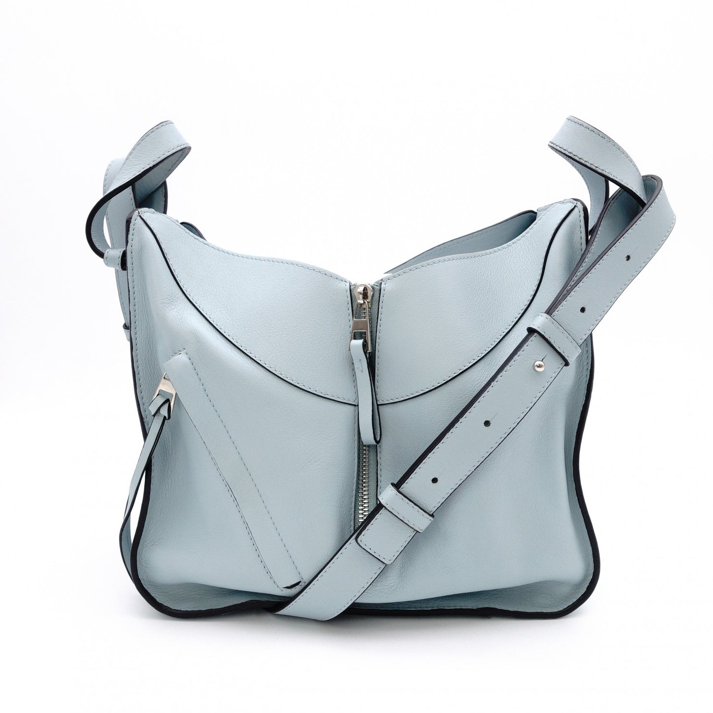 LOEWE Hammock Handbag Leather Light Blue 2-Way